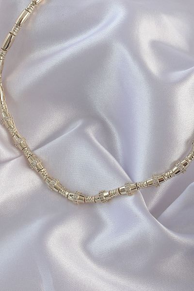 Skygo Brass Gold Vip Series - Zircon Stone Detailed Serenay Necklace TJ-BKO8841