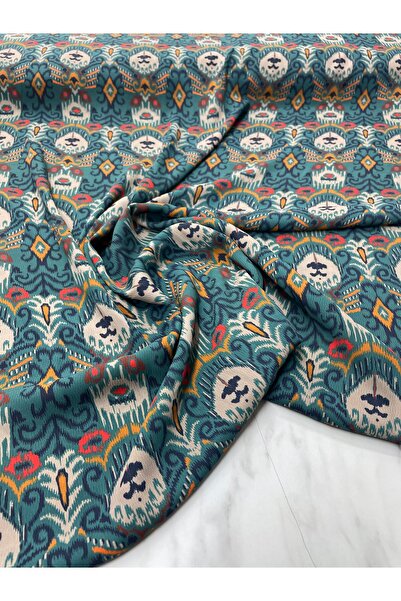 ipekkumaş Πράσινο μοτίβο Ikat Φόρεμα Πουκάμισο Κρεπ Ύφασμα ΠΩΛΕΙΤΑΙ ΣΤΟ ΠΡΟΪΟ...