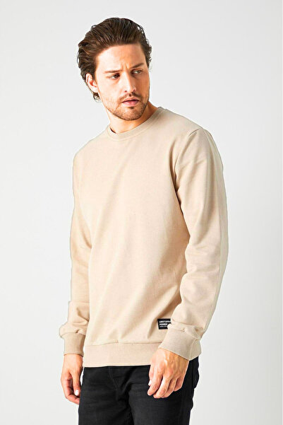 YAKAMEL Pulover pentru bărbați, cu croială lejeră, din bumbac cu 3 fire, cu m...