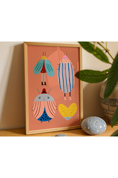 Peppy Rooms Doğal Ahşap Çerçeveli Mdf Çocuk Odası Tablo İskandinav PEPPY-0063