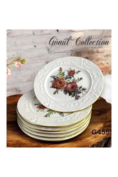 GÖNÜL MUTFAK Gönül GNL4555 Amelie Seramik Servis Tabağı 26 cm 6'lı