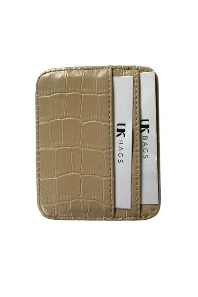 UK BAGS Faux Leather Crocodile Pattern Card Holder