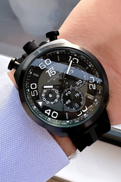 T5 Saat Orijinal Erkek Kol Saati Fonksiyonlar Aktif Siyah Renk Silikon Kordon  Bileklik Hediyeli TSE2004C5