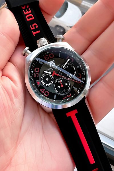 T5 Saat Men's Wrist Watch - Black Color, Silicone Band Bracelet, Functions Active Gift Tse2004C2