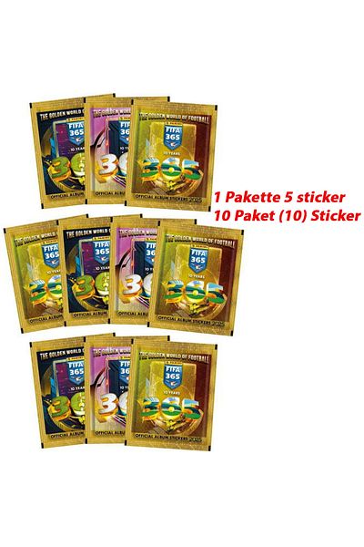 Panini Fifa 365 2025 Stickers Set - 10 Pieces (5+50) Labels