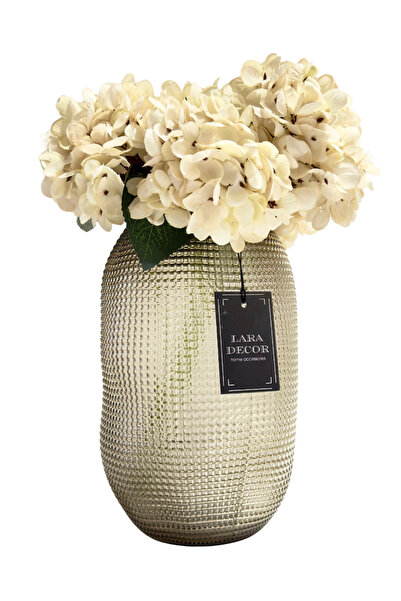 Lara Decor Dokulu Cam Vazo Büyük