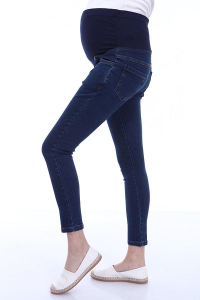 LİYACA PANTALONI DE DENIM REGlabili pentru burtă elastică pentru gravide, cu bandă în talie