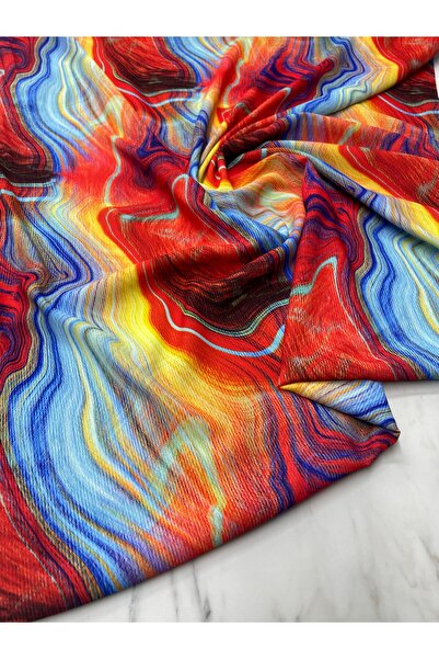 ipekkumaş قميص من قماش الكريب بنمط الهيبنوسيس، يتم بيع منتجنا قطعة واحدة 1 متر