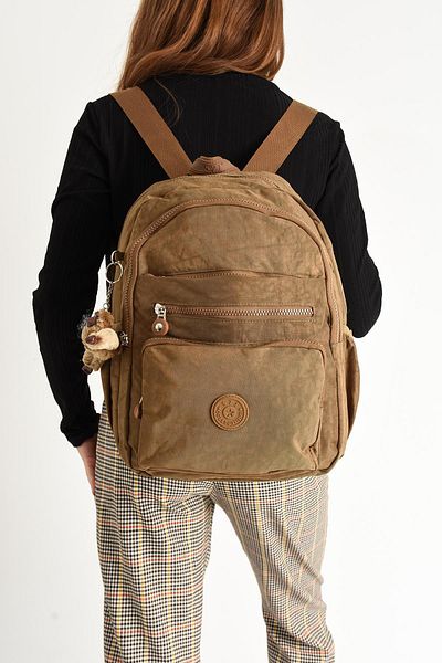 571 Collections Çanta Εξαιρετικά ελαφρύ Unisex Tan σακίδιο πλάτης - Πολλαπλές τσέπες, μεσαίο μέγεθος (Μοντέλο: 571-4B)