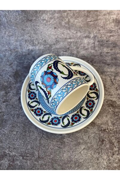 ERGENÇLERZÜCCACİYE Tulu Semazen DK1006 Topkapı 6 Kişilik Porselen Kahve Fincan Takımı