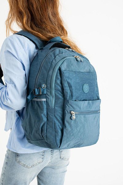 571 Collections Çanta Rucsac unisex albastru ultra ușor Crinkle - buzunare multiple (model: 571-3A)