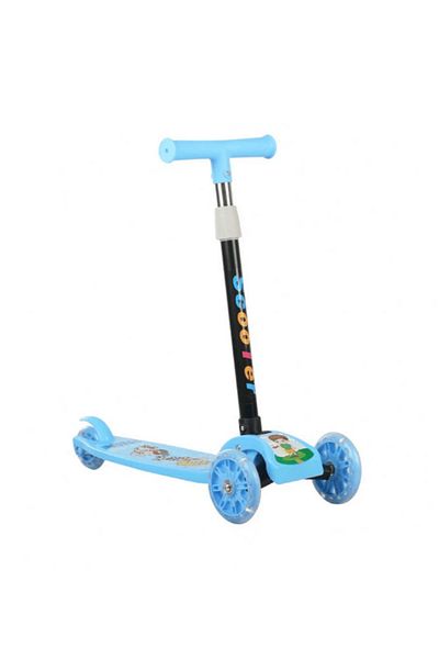 ALBADER 2-in-1 Kick Scooter, Upgraded Adjustable Height Handlebars, Lighted Wheels, Manual Scooter