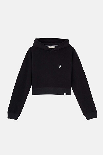 WWF Market Panda Supersoft Crop Hoodie - Black