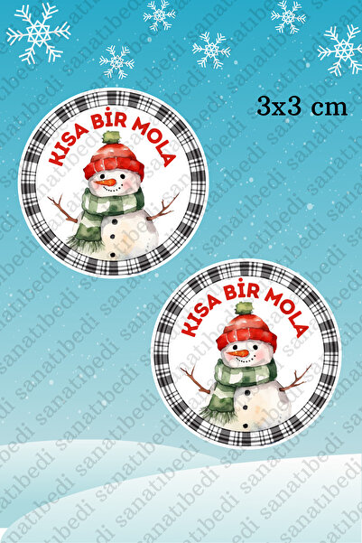 sanatıbedi Kısa Bir Mola Temalı İyi Tatiller Sticker - Öğretmenler İçin Okul Karne Motivasyon Etileti (50 adet)