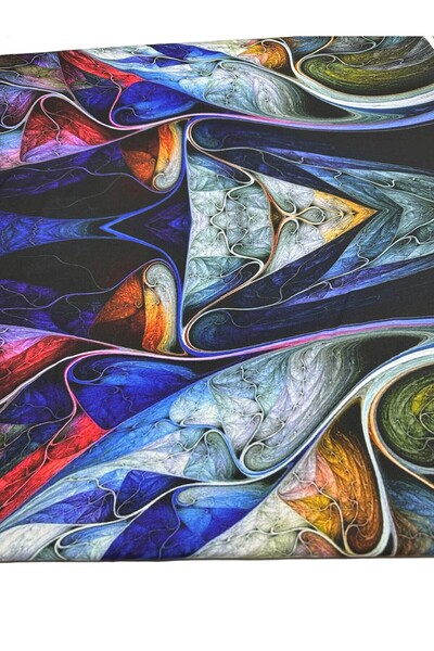 ipekkumaş قميص نوم بنمط هيبنوسيس مصنوع من قماش الكريب يباع بالقطعة 1 قطعة 1 متر