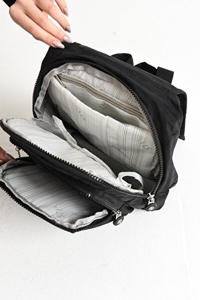 571 Collections Çanta Black Ultra Light Women's Backpack and Handbag - 571-5A
