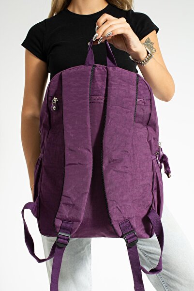 571 Collections Çanta Ultra Hafif Çok Cepli Su Geçirmez Sırt Çantası Mor (Model: 571-1D)