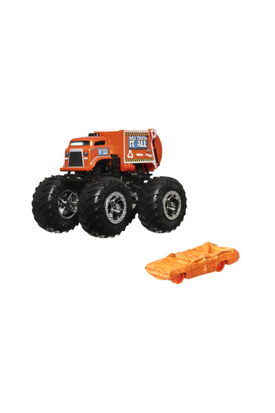 HOT WHEELS Monstr Trucks 1:64 Wıll Trash It All Oyuncak Araba Ikili Set   HWN46