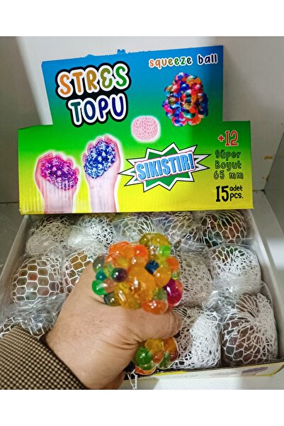ASLANKAR 2 adet Büyük boy Stres topu sukuşi  fileli baloncuklu beyincik ithal...