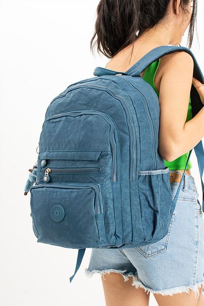 571 Collections Çanta Rucsac unisex ultra ușor Blue Crinkle - buzunare multiple (model: 571-3B)