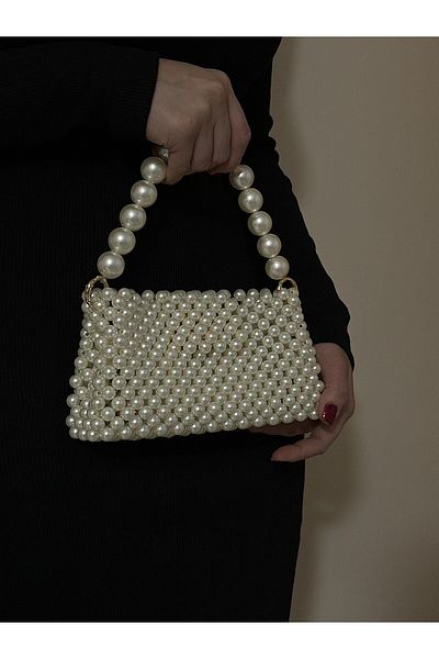 vivozza Pearl and Beaded Pearl Bag - Lion and Official Seller