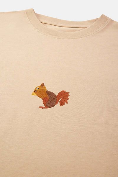 WWF Market Μπλουζάκι Squirrel Light-weight - Μπεζ περγαμηνή