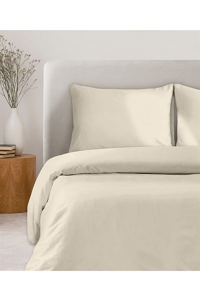 Evim Σετ Παπλωματοθήκη Akfil 100% Βαμβάκι Διπλό 200x220 εκ. Κρέμα