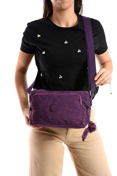 571 Collections Çanta Crossbody Ultra-Light Multi-Pocket Shoulder Bag Purple (Model: 571-6O)