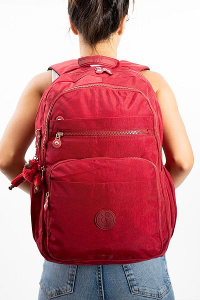 571 Collections Çanta Unisex Red Ultra Light Waterproof Backpack - Multi-Pocket (Model: 571-1B)