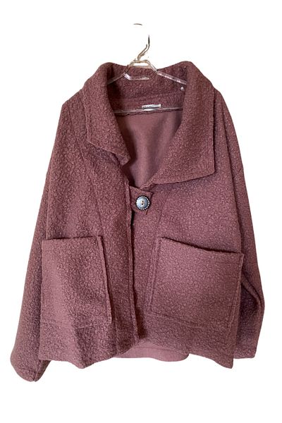 Store Dusty Rose Short Boucle Jacket