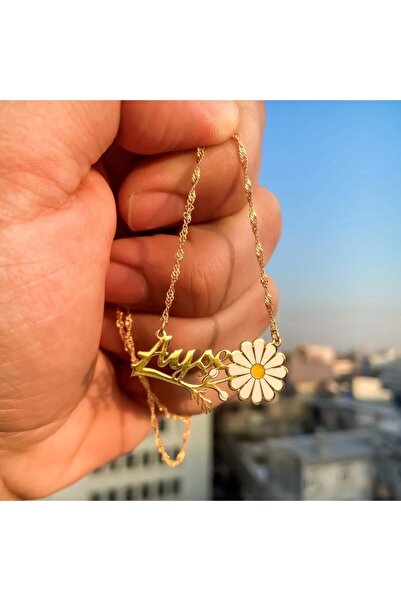 GWOMA Kadın Gümüş Kolye - Ayşe Yazılı Papatya Isim • Işıklı Kutuda • Sevgiliye • Eşe • Anneye