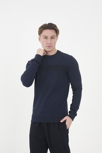 Maccali Hanorac pentru bărbați ActiveChill Relaxed Stripes Long Solid Blue