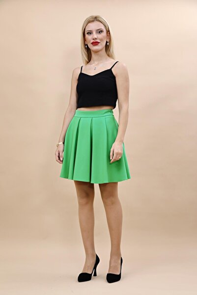 ÖNDER ÖZSOY Kısa Kloş Etek-Yeşil