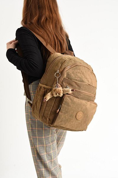 571 Collections Çanta Εξαιρετικά ελαφρύ Unisex Tan σακίδιο πλάτης - Πολλαπλές τσέπες, μεσαίο μέγεθος (Μοντέλο: 571-4B)