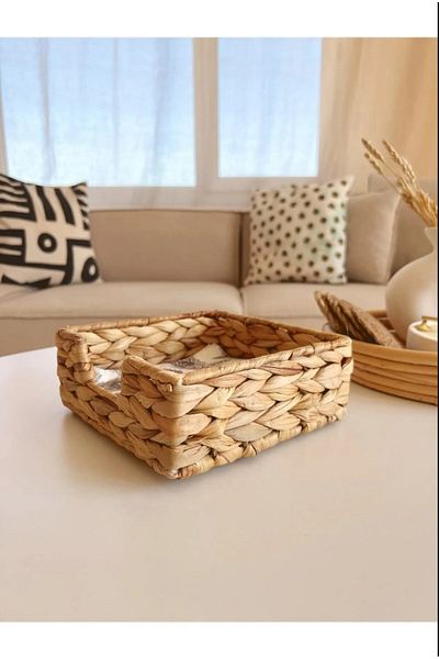 GoldenKitchen Wicker Knitted Square Napkin Holder