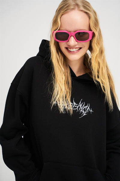 Eritqaa هودي بقلنسوة مطبوع عليه صورة ملاك