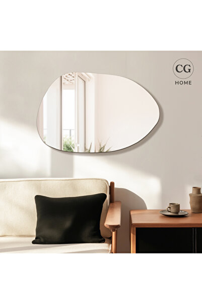 CG HOME Asimetrik Model Ayna, Çerçevesiz Ayna, Duvar Aynası, Konsol Aynası