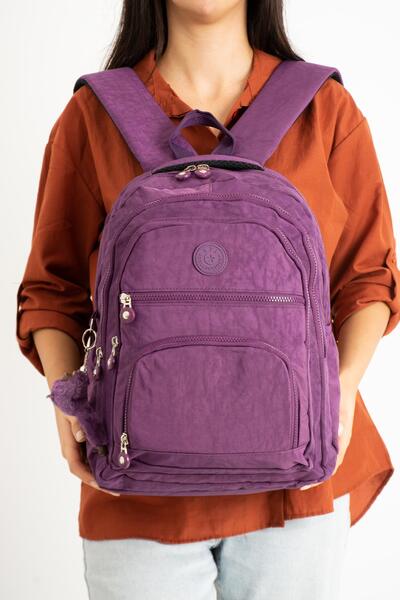 571 Collections Çanta Ultra Hafif Orta Boy Sırt Çantası Mor (Model: 571-3C)