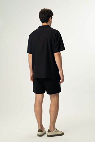 WWF Market Seahorse Tencel ™   Kısakolllu Shirt - Black