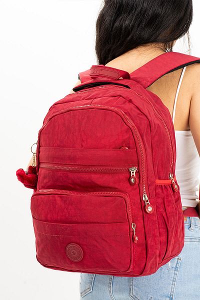 571 Collections Çanta Medium Red Backpack - Ultra Light and Multi-Pocket (Model: 571-3E)