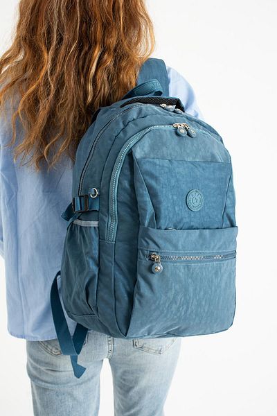 571 Collections Çanta Rucsac unisex albastru ultra ușor Crinkle - buzunare multiple (model: 571-3A)