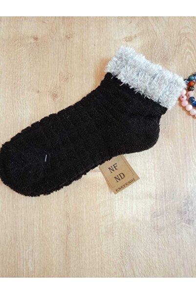 ENEFENDİ Șosete negre cu parfum de Anul Nou - cu ornamente în relief și moale...