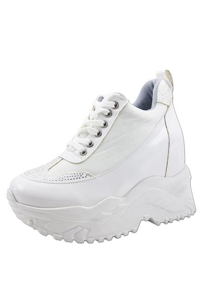 Erkan Saçmacı Pantofi casual Tatyana White Stone Hidden Wedge