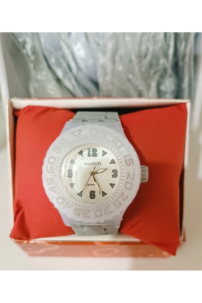 ASLANKAR Unisex retro kol saati kauçuk şeffaf kordon dayanıklı malzeme