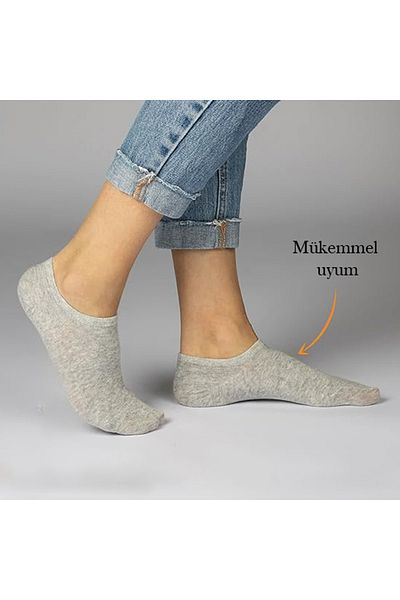 Lvari Unisex 10 Pairs Cotton Invisible Sneaker Socks Gray - Men Ankle Socks Women Ankle Socks