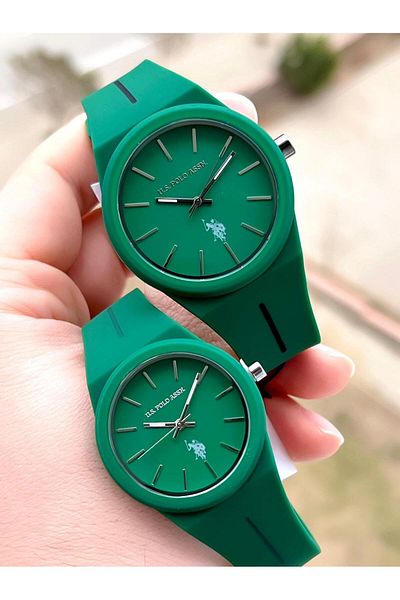 U.S. Polo Assn. U.S.Polo Assn Sports Couple Wristwatch with 3 Atm Waterproof Silicone Bands - U.Cft.1110.E03