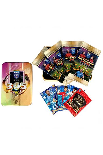 Panini Fıfa 365 2025 Adrenalyn XL Metal Classic Tin Box 1 Tin Box (4 Pack 1 Coin Card)