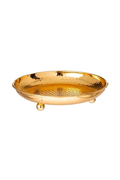Dania A Golden Metal Serving Dish For Nuts And Sweets 20 CM