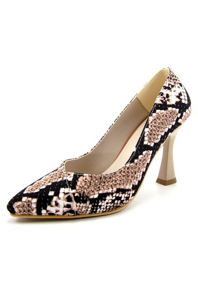 Erkan Saçmacı Jatqılı Exclusive Skin Snake Goblet Heeled Shoes