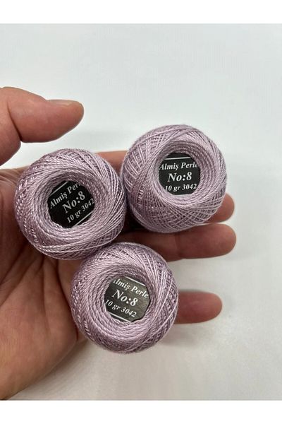 ALMİŞ Almiş Perle Etamine-Cross Stitch Σετ 10 κλωστών (10 Gr-No:8) Καφέ Αποχρώσεις